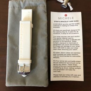 Michele Silicone White Straps Sz. 18